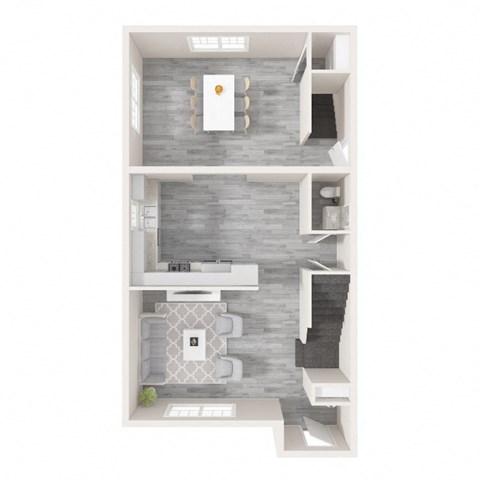 Floor plan for 3 beds, 1.5 baths, 1400 sqft